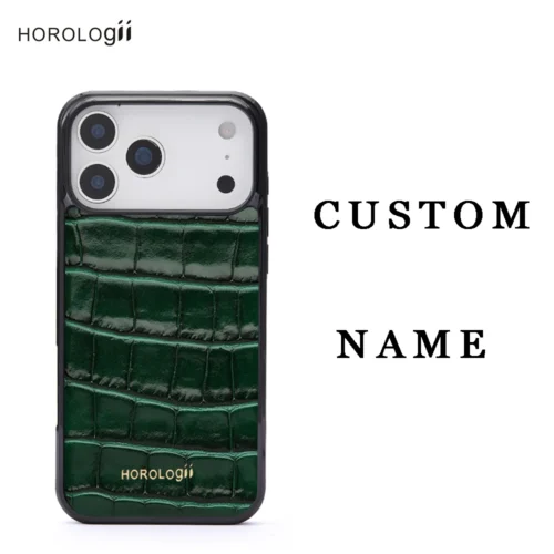 Custom Name Personalized Crocodile Pattern Italian Leather Luxury Phone Cover for Iphone 16 13 14 15 17 Pro Max Case Gift Friend