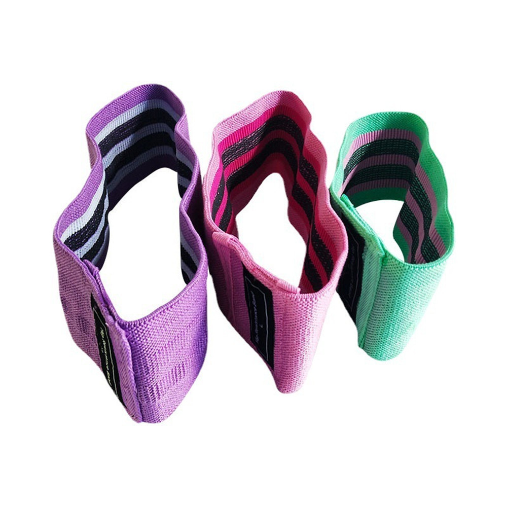 Set Of 3 Resistance Exercise Loop Bands Fitness Home Gym Yoga Glutes Booty Trainer - Image 4