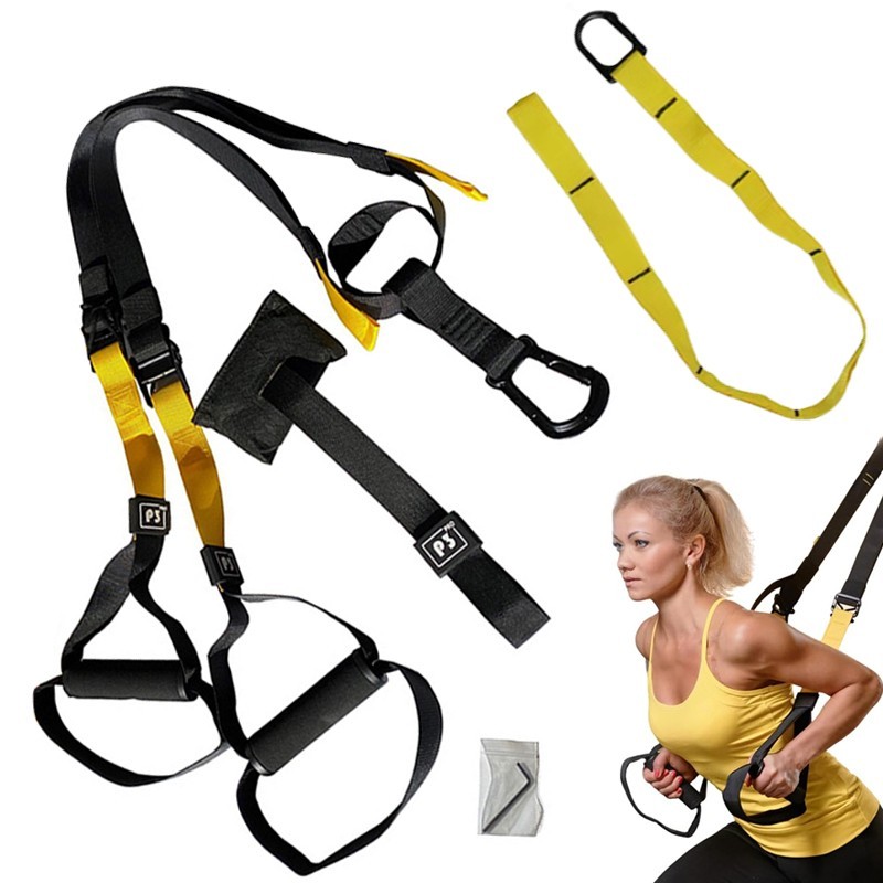 Suspension Resistance Band TRX Style Strap Adjustable Gym Fitness Pull Rope 6Pcs - Image 4