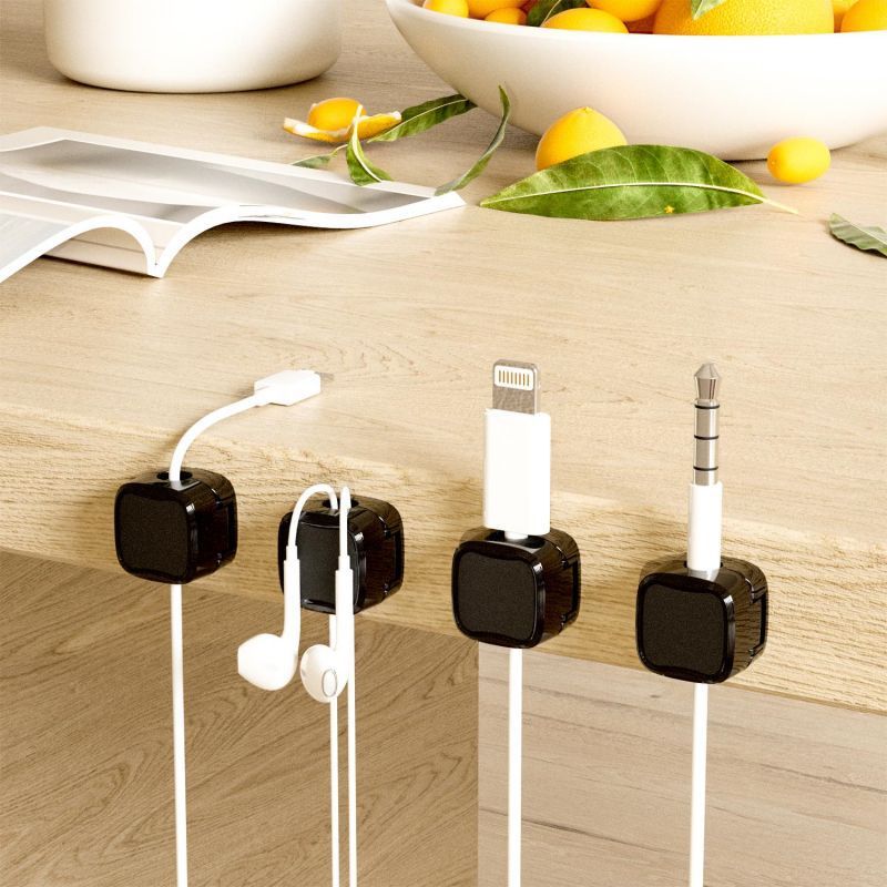Magnetic Cable Clip Under Desk Cable Management – Adjustable Cord Holder - Image 2
