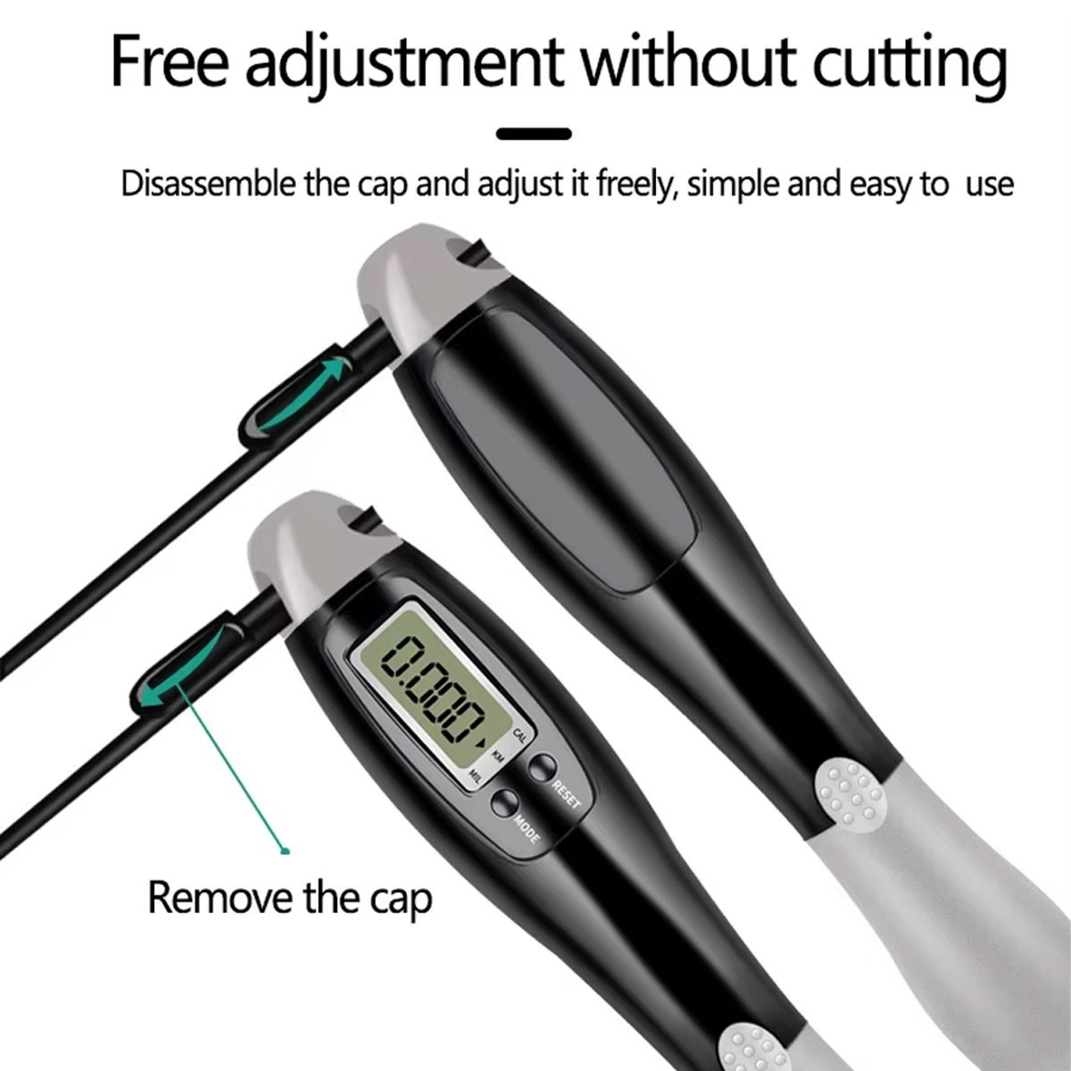 Cordless Skipping Rope Ropes Smart Screen With Weighted For Sports Fitness - Image 9