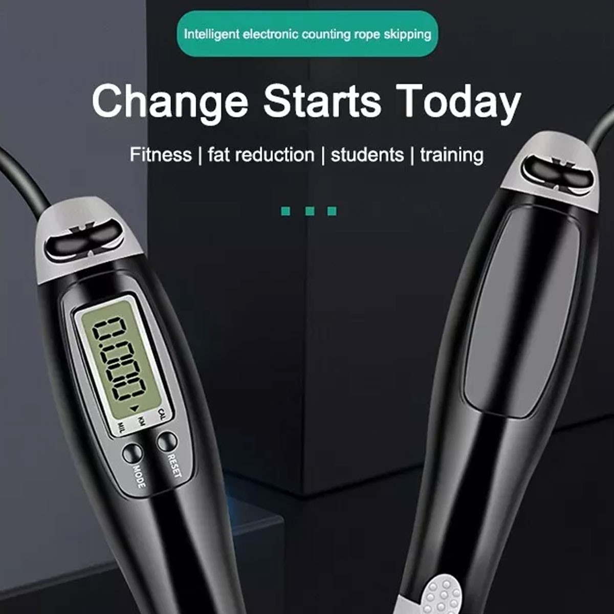 Cordless Skipping Rope Ropes Smart Screen With Weighted For Sports Fitness - Image 8