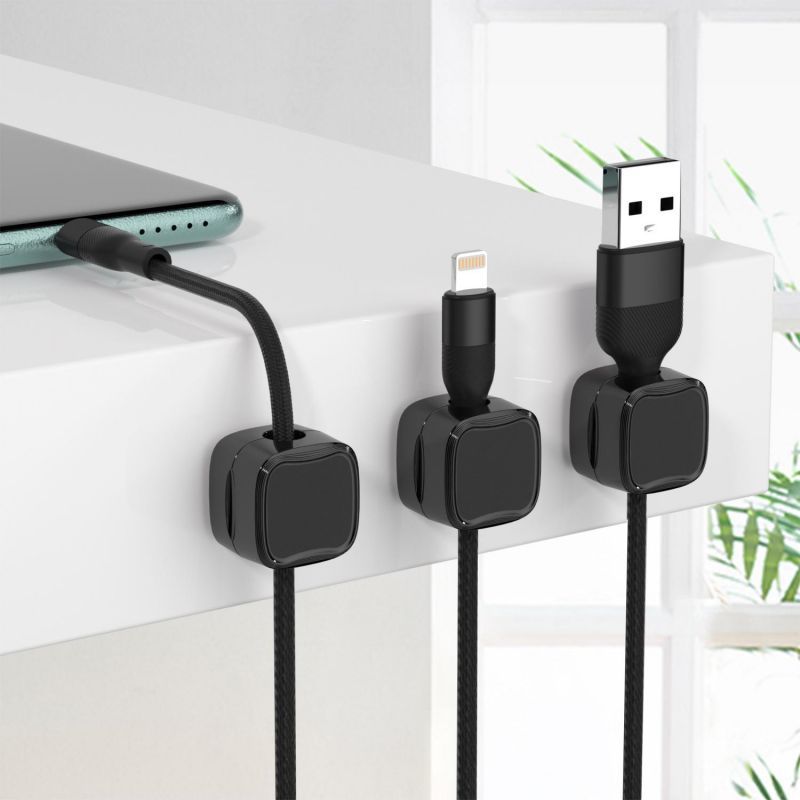 Magnetic Cable Clip Under Desk Cable Management – Adjustable Cord Holder - Image 5