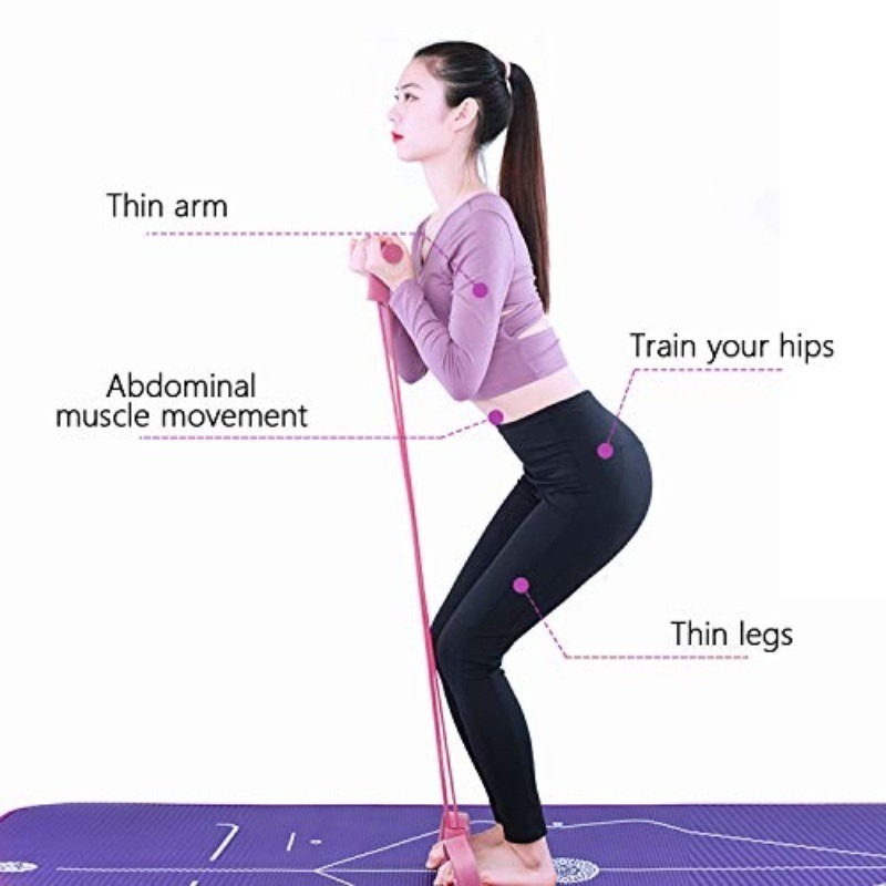 Multi-Function Tension Rope 6Tube Gym Fitness Foot Pedal Exerciser Pull Band New - Image 8