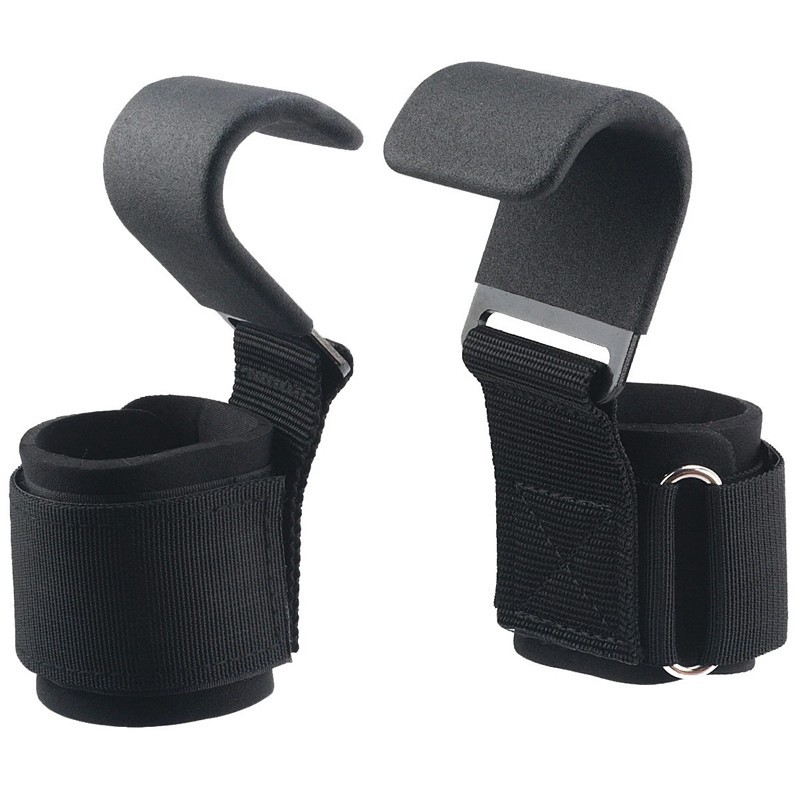 2Pcs Weight Lifting Hooks Gym Training Wrist Support Straps Bar Lifting Grips - Image 2