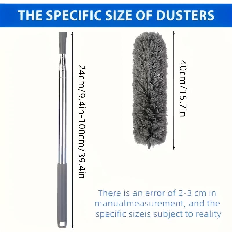 Microfiber Duster (Washable And Reusable/No Batteries Required) - Flexible Head, Ideal for Tall Ceilings, Living Areas, Bedrooms, Bathrooms, Vehicles, And Outdoor Spaces - Image 5