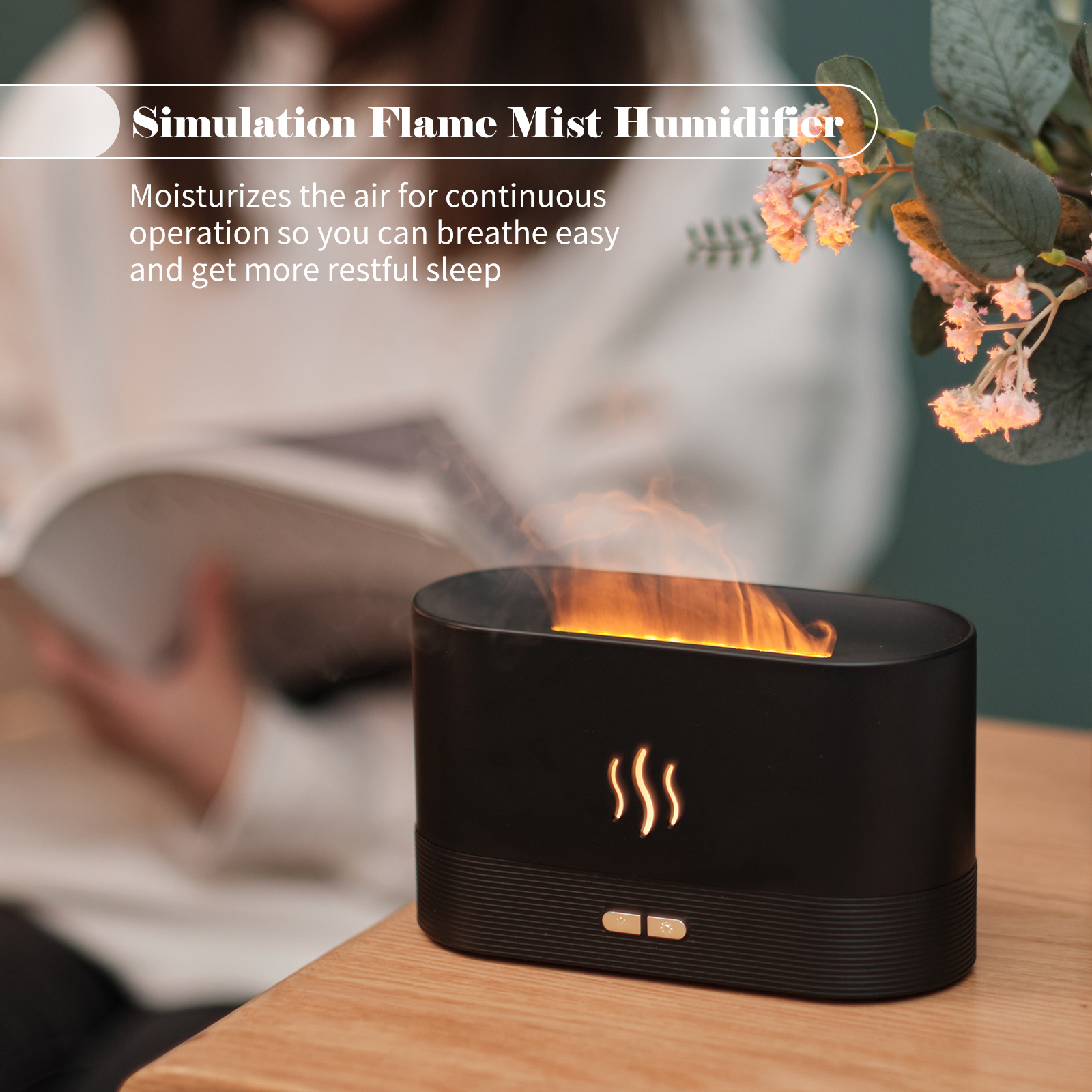 Aroma Diffuser With Flame Light Mist Humidifier Aromatherapy Diffuser - Image 5