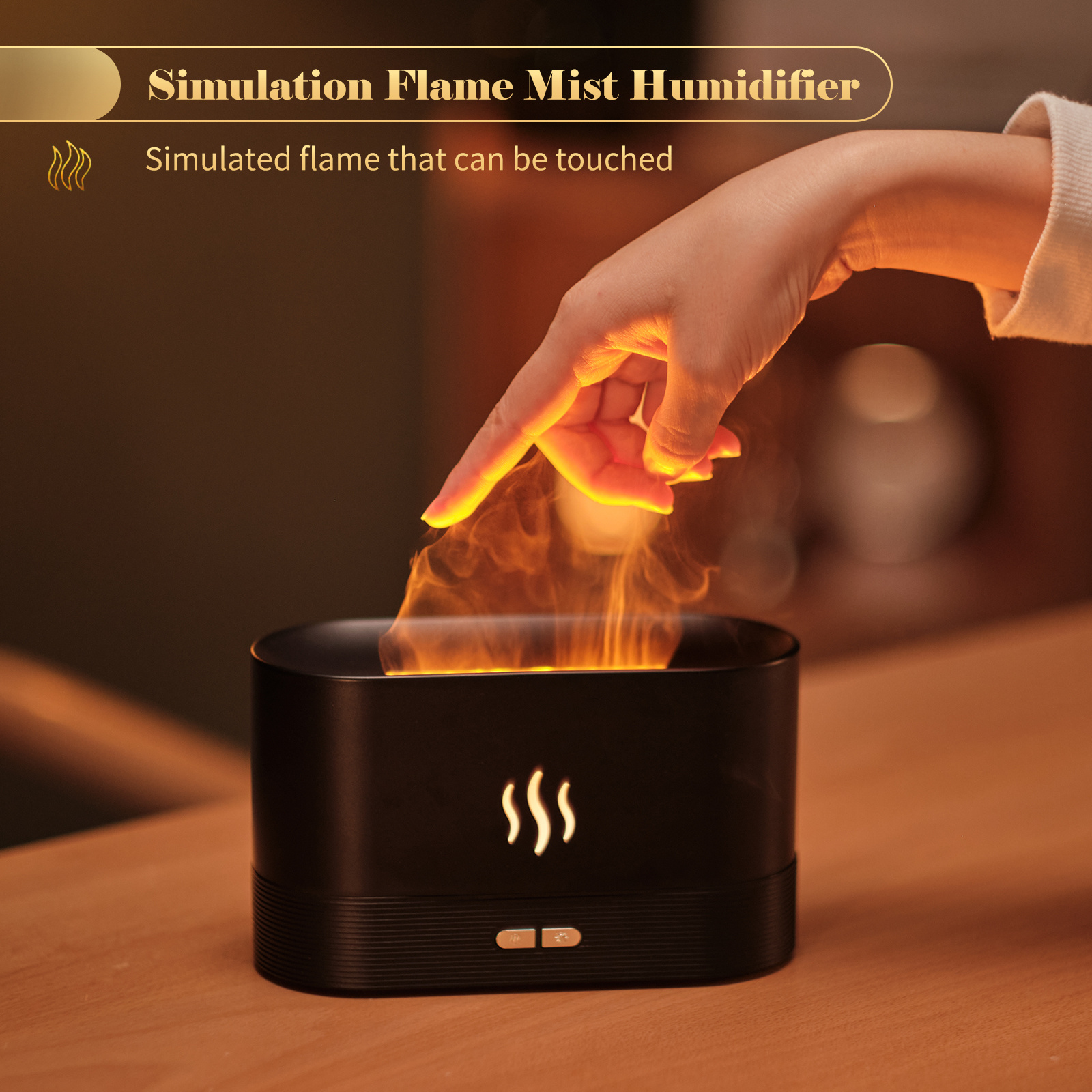 Aroma Diffuser With Flame Light Mist Humidifier Aromatherapy Diffuser - Image 4