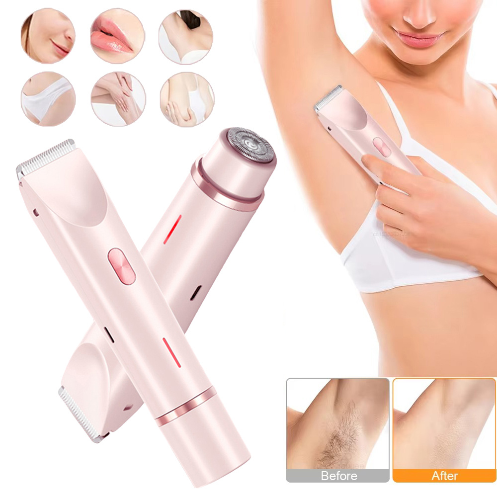 2-in-1 Women's Electric Body Hair Trimmer & Shaver – Wet/Dry Use