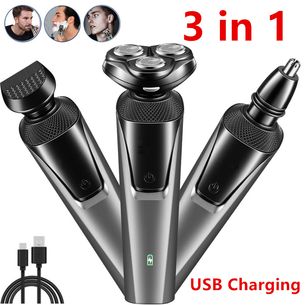 Men's  Electric Shaver Rotary - Waterproof Cordless Razor with Beard