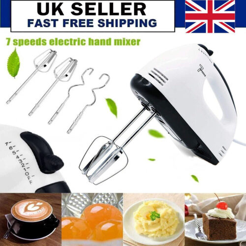 Electric Hand Mixer - 7-Speed Handheld Whisk