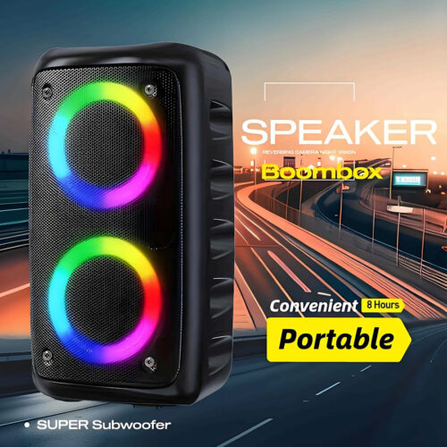 Karaoke Speaker with Microphone - Bluetooth 5.0, LED Lights 37 karaoke speaker with microphone