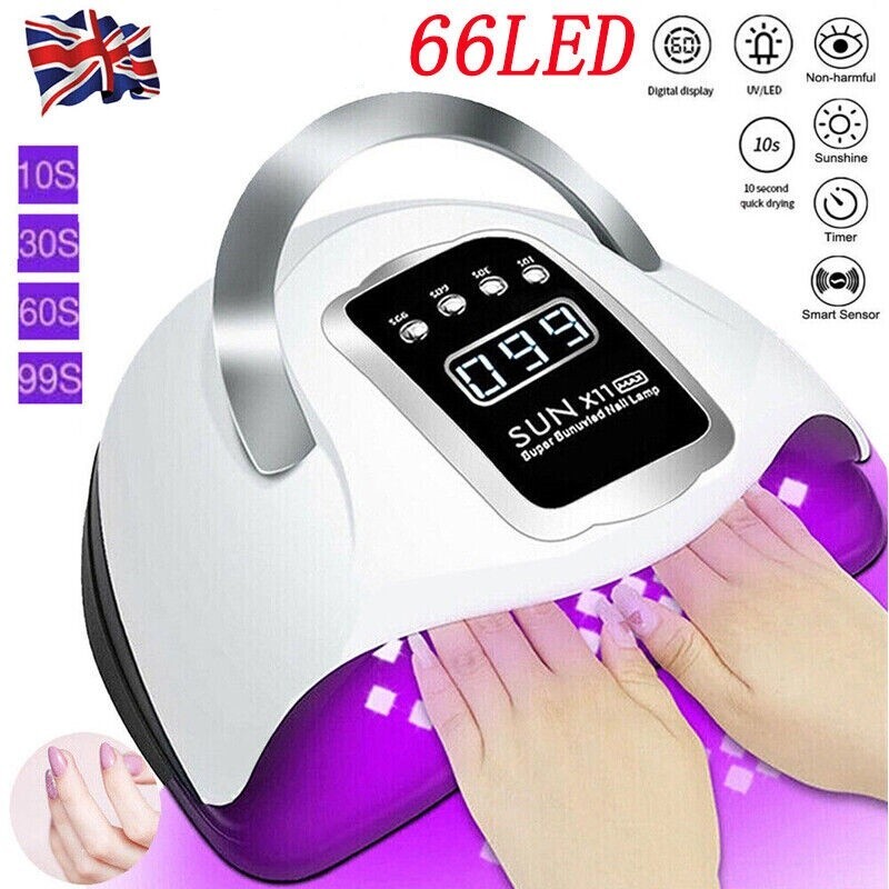 UV Nail Lamp - 280W 66 LED Gel Polish Curing Dryer