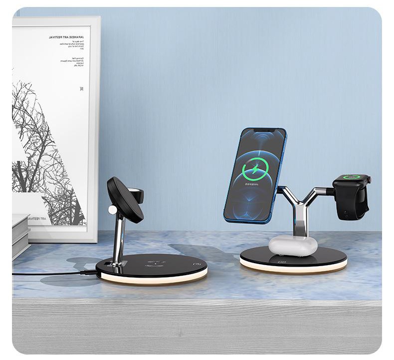 3 in 1 Wireless Charging Station - 15W Magnetic Charger