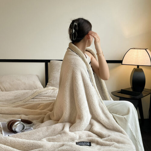 Double-Sided Fleece Throw Blanket